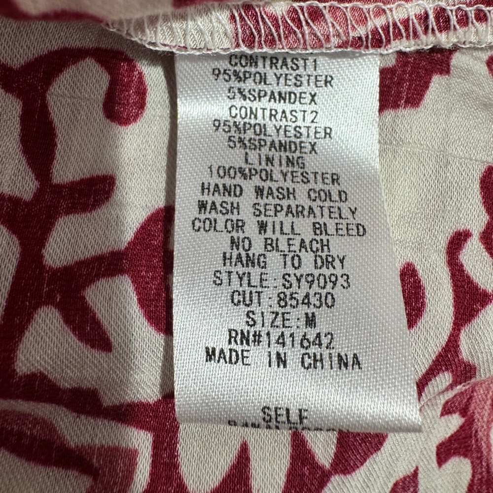 NWT! SHE + SKY Berry and Cream Paisley Poof Sleeve Midi Dress - Picture 10 of 10